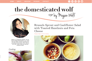 Screenshot of front page of the Domesticated Wolf website