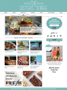 Screenshot of front page of The Sisters' Soiree website