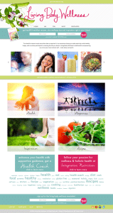Screenshot of front page of Living Body Wellness website