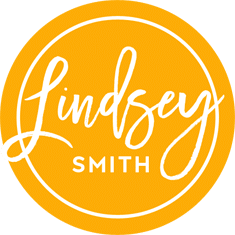 Professional logo for Lindsey Smith - name inside goldenrod circle