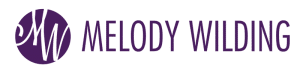 Purple professional logo for Melody Wilding